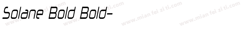 Solane Bold Bold字体转换